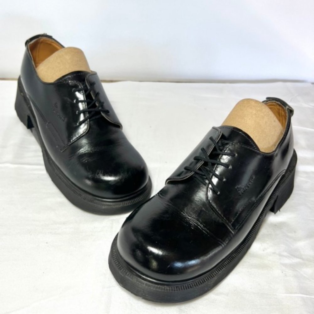 RARE 90's/Y2K Vintage DR MARTENS Oxford 8461 Black Chunky Block Heel